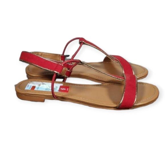 STYLE & CO. RED & GOLD SANDALS SZ.6 NWT. - Picture 3 of 6
